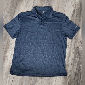 G.H. Bass & Co Mens Blue Black Color Blend Polo Shirt